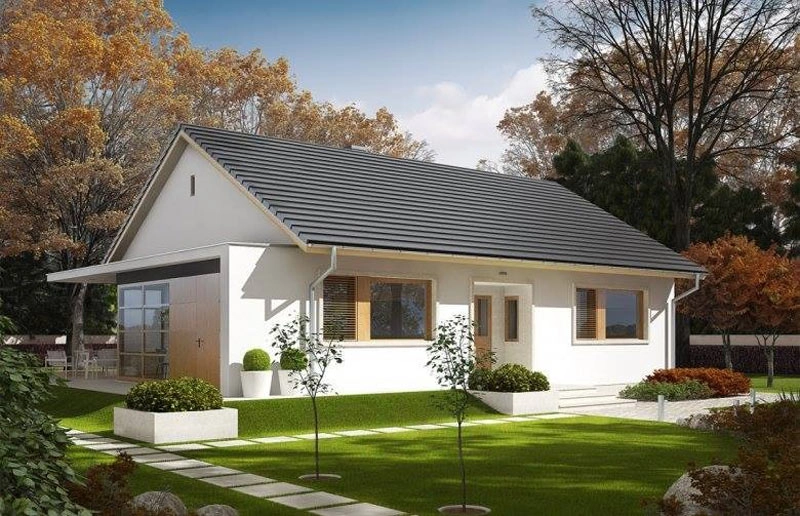 Tham khảo mẫu nhà cấp 4 3 phòng ngủ 1 phòng thờ trang trọng