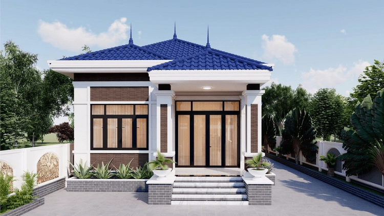 Khám phá mẫu nhà cấp 4 120m2 4 phòng ngủ 1 thờ tiện ích