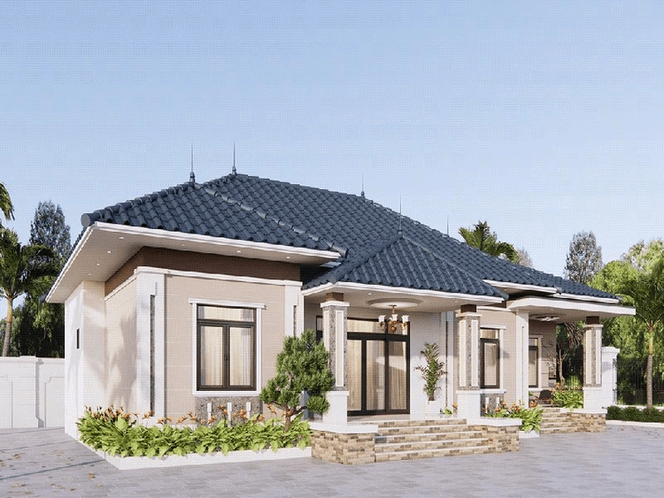 Chiêm ngưỡng mẫu nhà cấp 4 4 phòng ngủ 200m2 rộng rãi