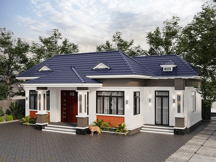 Khám phá mẫu nhà cấp 4 4 phòng ngủ 1 phòng khách và thờ tiện nghi