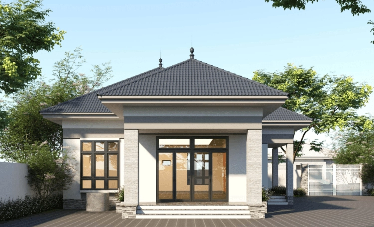 Khám phá mẫu nhà cấp 4 4 phòng ngủ 2 mặt tiền sang trọng