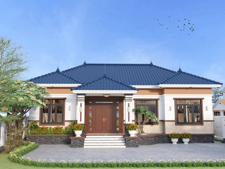 Ngắm nhìn mẫu nhà cấp 4 đẹp 5x20 mái thái thiết kế tinh tế