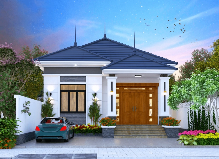 Ngắm nhìn mẫu nhà cấp 4 4 phòng ngủ thiết kế rộng rãi