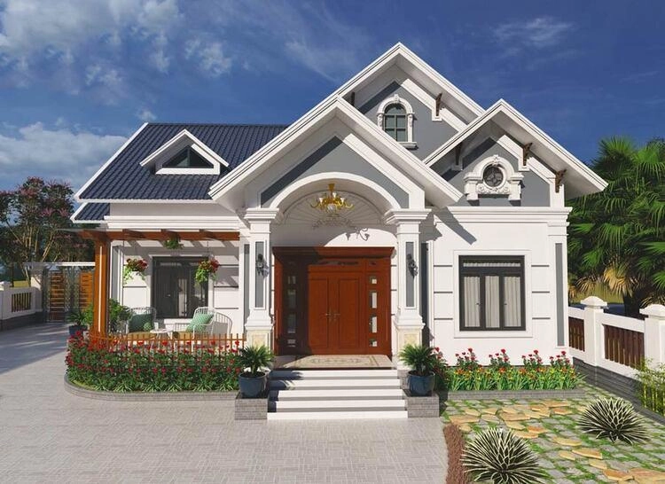 Tham khảo mẫu nhà cấp 4 đẹp 4 phòng ngủ sang trọng tinh tế