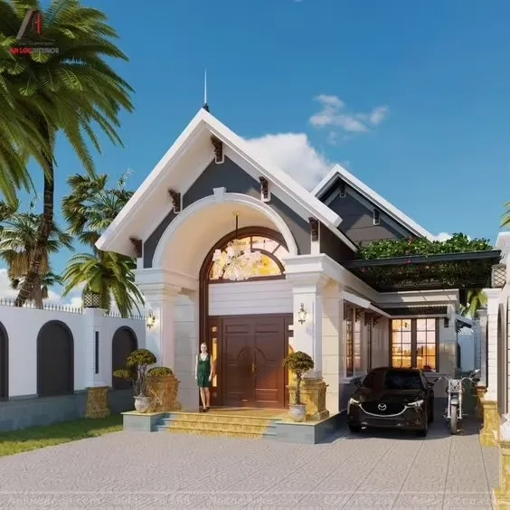 Khám phá mẫu nhà chữ l 1 tầng mái tôn hiện đại