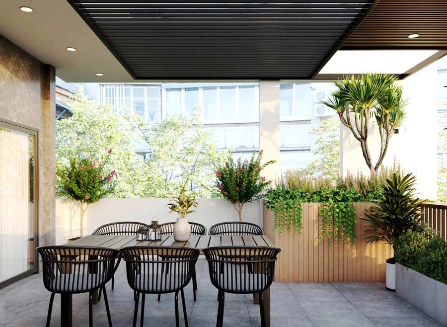 Phong cách mẫu mái vòm sân thượng độc đáo mềm mại