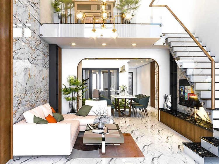 Tham khảo 5x16m mẫu nhà cấp 4 có gác lửng 5x16 tiện ích