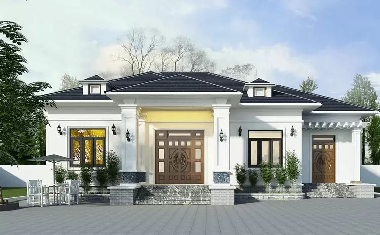 Chiêm ngưỡng mẫu nhà cấp 4 mái nhật 5 phòng ngủ rộng rãi đẳng cấp