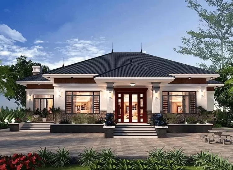 Ngắm nhìn mẫu nhà cấp 4 ngang 5m 3 phòng ngủ tiện nghi sang trọng