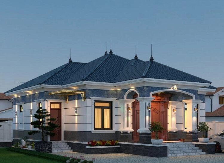 Tham khảo mẫu nhà cấp 4 ngang 9m rộng thoáng hiện đại