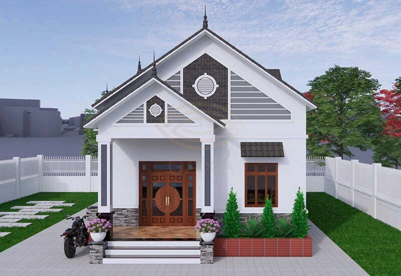 Tham khảo mẫu nhà cấp 4 mái thái 8x10m