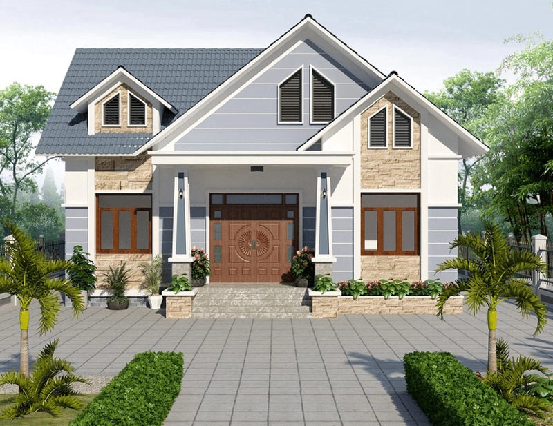 Khám phá mẫu nhà cấp 4 mái thái có gác lửng đẹp