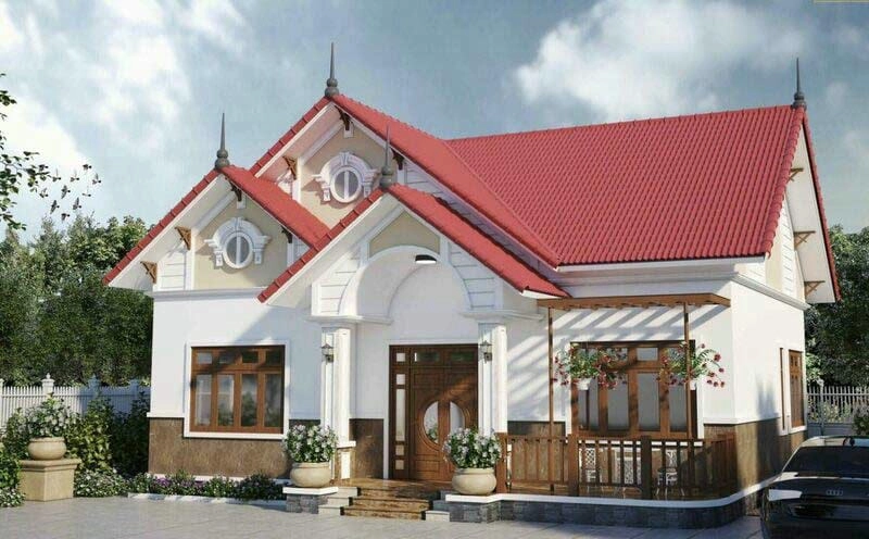 Xem ngay 8x12 mẫu nhà cấp 4 mái thái 8x12m