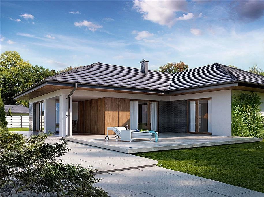 Xem ngay mẫu nhà cấp 4 chữ l mái nhật