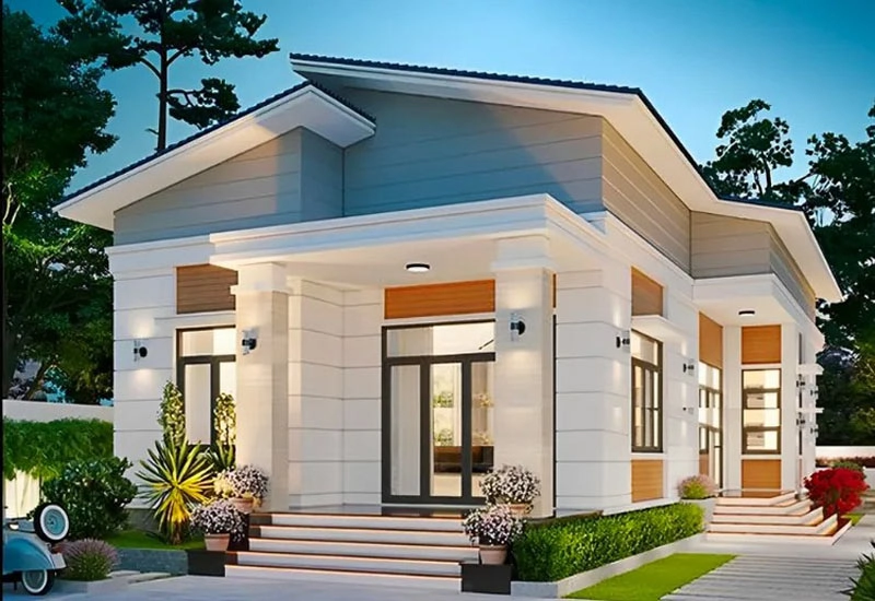 Ngắm nhìn mẫu nhà cấp 4 nông thôn 500 triệu sang trọng hiện đại