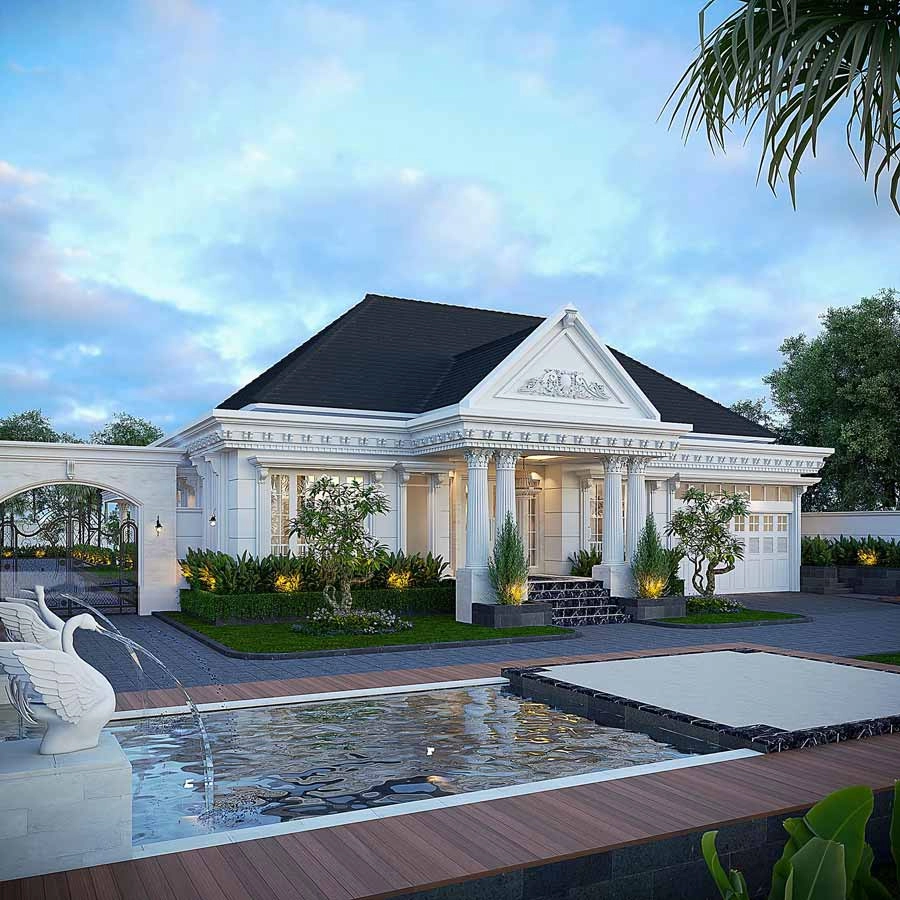 Khám phá mẫu nhà cấp 4 đẹp 5x20 mái bằng thiết kế tối giản