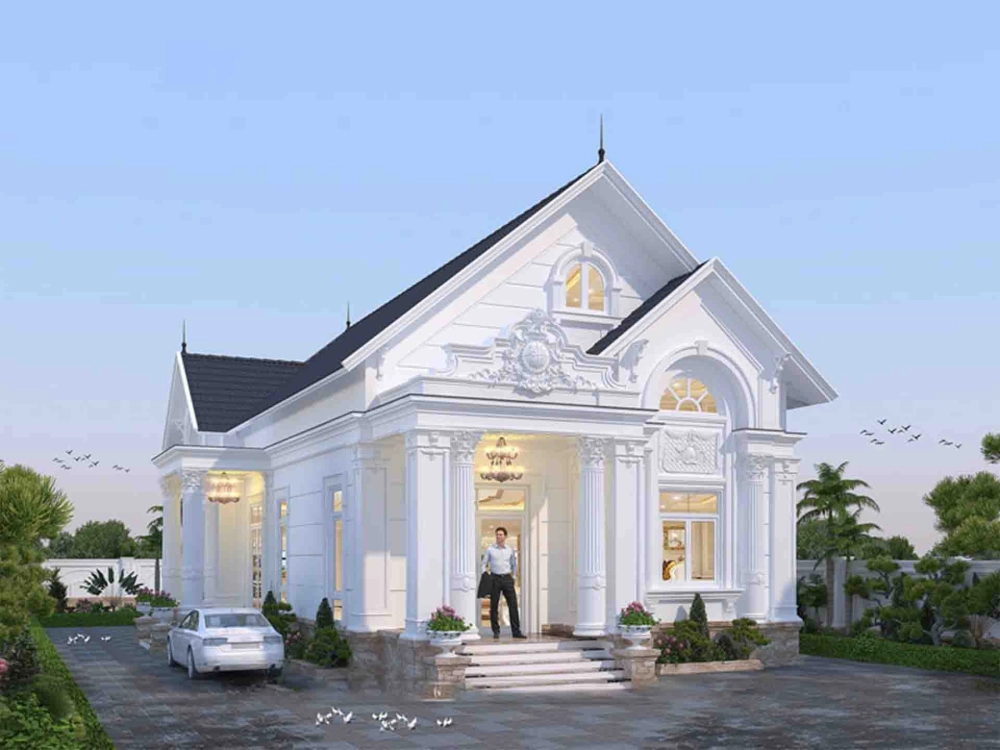 Tham khảo mẫu nhà cấp 4 2 mái thiết kế truyền thống