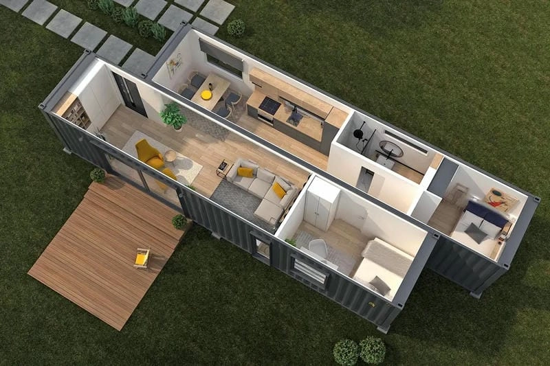 mẫu nhà thùng container thiết kế phá cách độc đáo