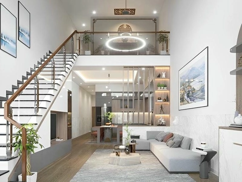 mẫu nhà cấp 4 mái thái có gác lửng đẹp vừa ở vừa cho thuê hợp lý