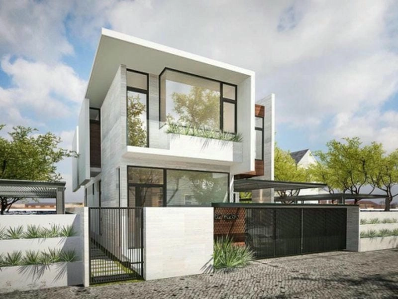 nhà 2 tầng kính đẹp kết hợp thẩm mỹ và công năng