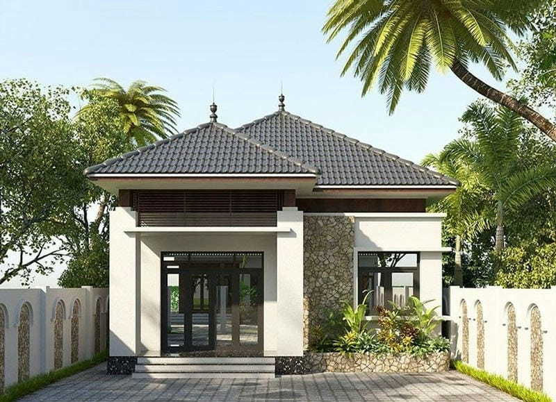 mẫu nhà vuông mặt tiền 8m bố trí hợp lý hài hòa đẹp mắt