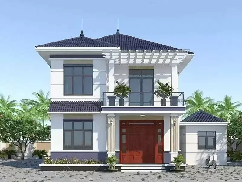 Ngắm mái nhật 2 tầng mặt tiền 12m sang trọng