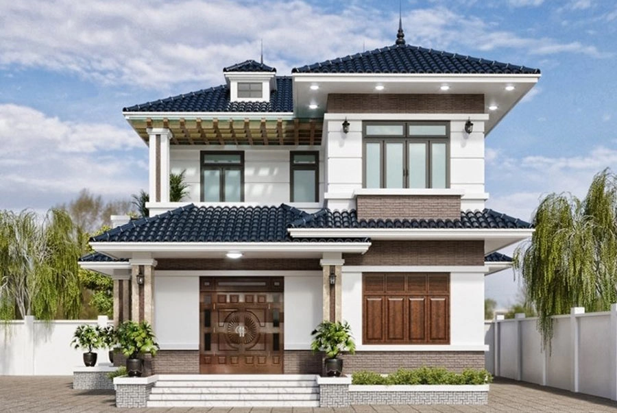 Gợi ý mái nhật 4 phòng ngủ 1 phòng thờ tinh tế