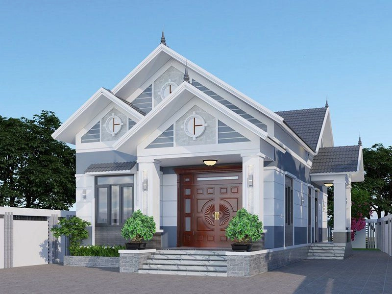 Khám phá mẫu nhà cấp 4 mái thái đẹp 5x22m