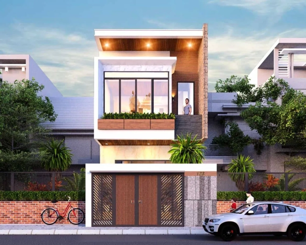 Ngắm mặt tiền 5m mẫu nhà ống 2 tầng đẹp nhất thiết kế sang trọng