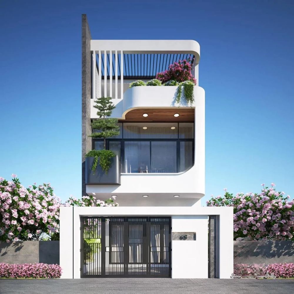 Ngắm nhìn mẫu nhà ống 2 tầng 1 tum đẹp 2024 chuẩn xu hướng