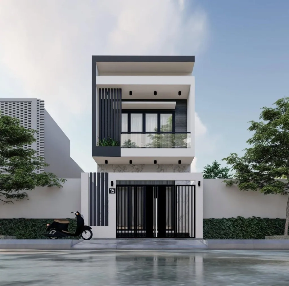 Khám phá mẫu nhà ống 2 tầng đẹp giá 1 tỷ mái bằng