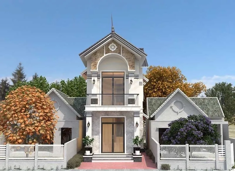 Ngắm mái thái mẫu nhà ống 2 tầng đơn giản đẹp phong cách nhà ống mái thái