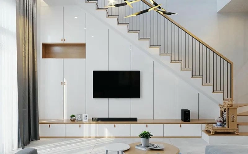 hiện đại phòng khách mẫu cầu thang nhà ống 5m thiết kế sang tiện nghi