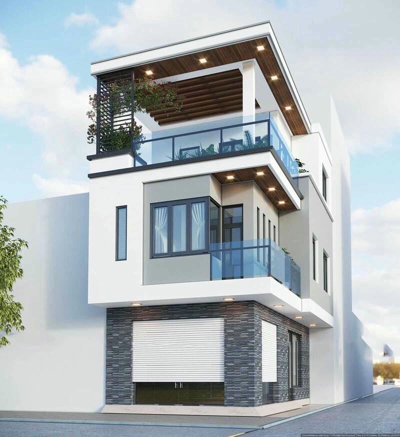 Thông thoáng và sang trọng với mẫu nhà 2 mặt thoáng