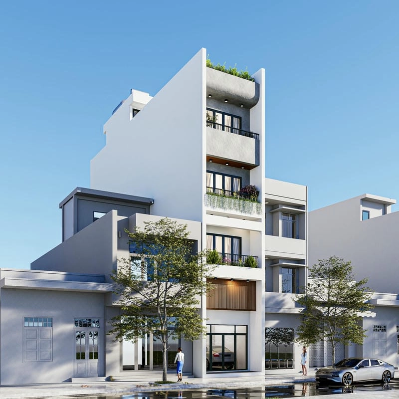 Chiêm ngưỡng mẫu nhà phố mặt tiền đẹp 8x20m hiện đại