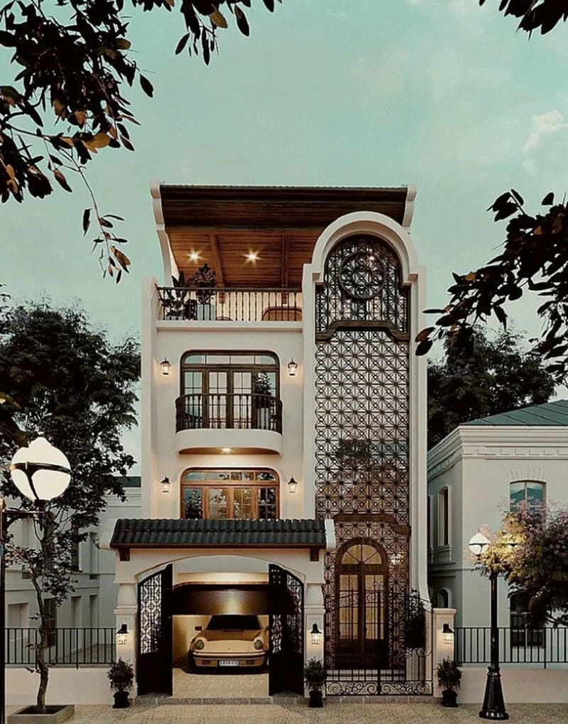 nhà vườn phong cách indochine xanh mát và mộc mạc tự nhiên