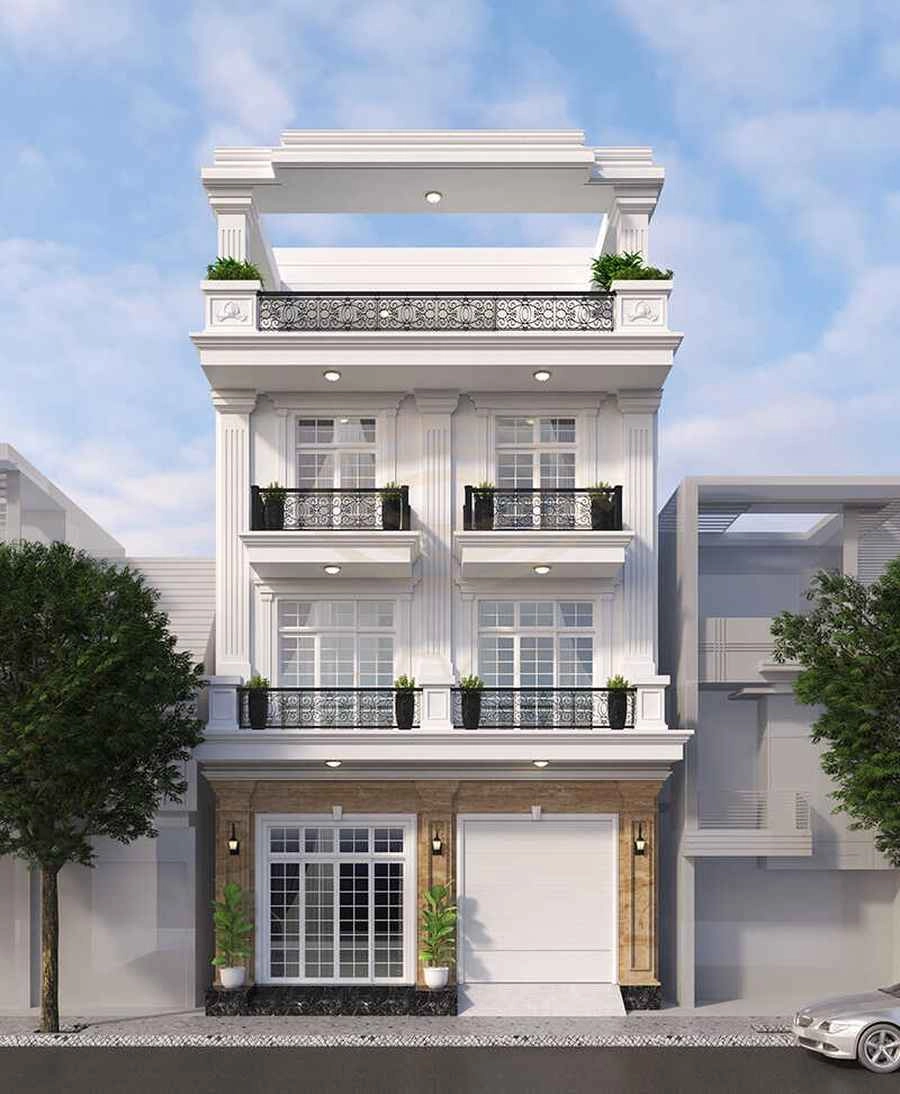 Ngắm ngay mẫu nhà phố có sân thượng đẹp