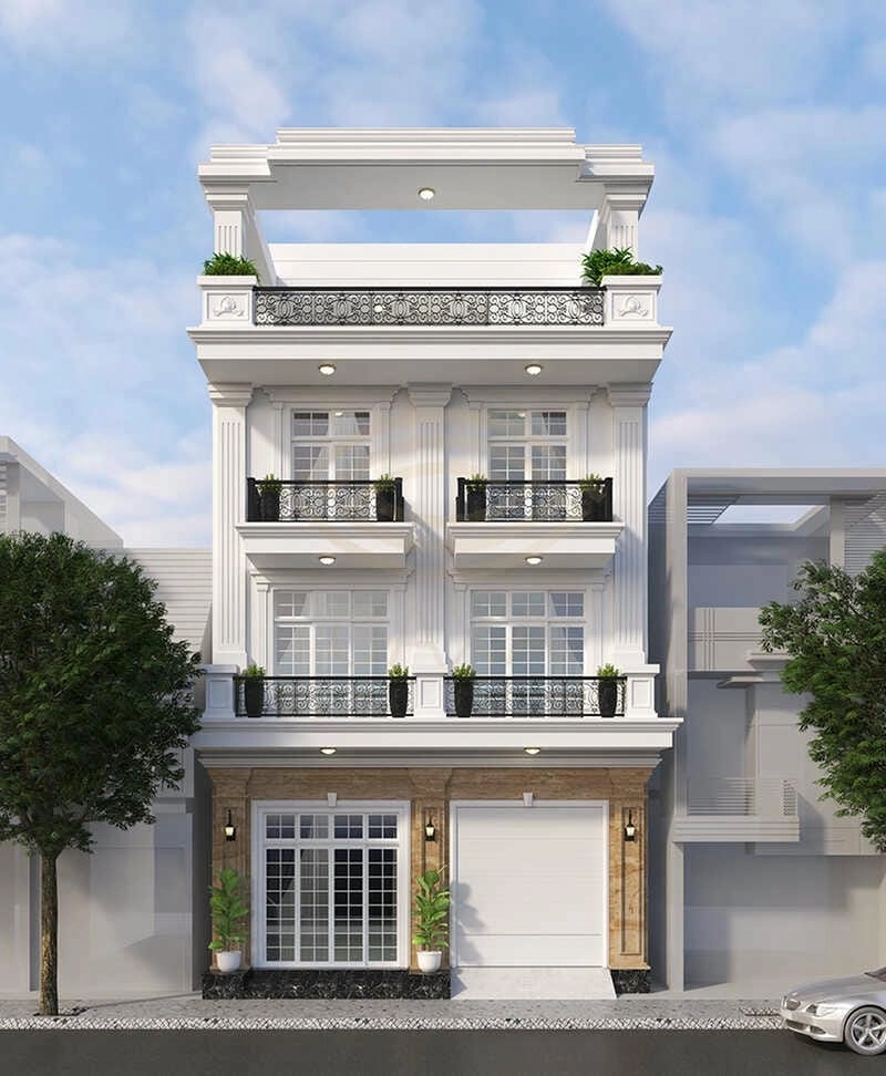 nhà tân cổ điển nên sơn màu gì gợi ý màu sắc phong thủy