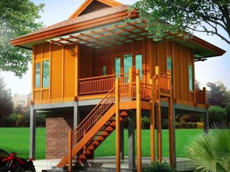 Hài hòa thiên nhiên với mẫu nhà sàn sân vườn mẫu nhà sàn đẹp