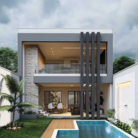 Ngắm mẫu nhà vườn đẹp nhất năm 2021 2 tầng