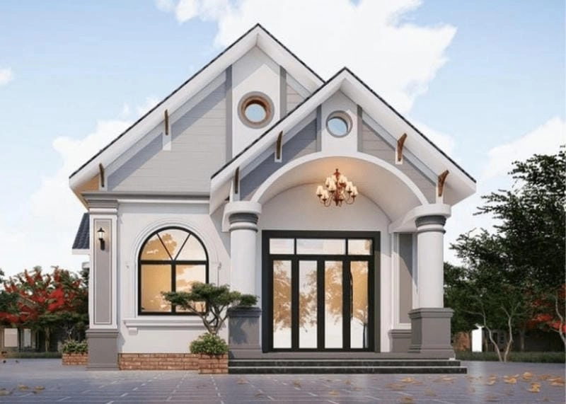 mẫu cửa cổng nhà cấp 4 đẹp tạo điểm nhấn ấn tượng cho lối vào