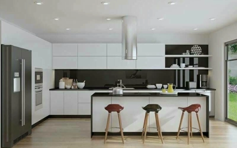 mẫu nhà bếp thiết kế hài hòa tiện lợi