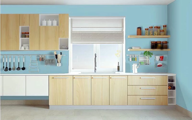 mẫu nhà bếp đẹp đơn giản không gian ấm cúng