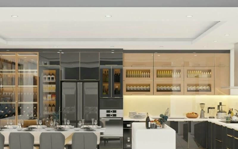 mẫu nhà bếp hiện đại phong cách trẻ trung