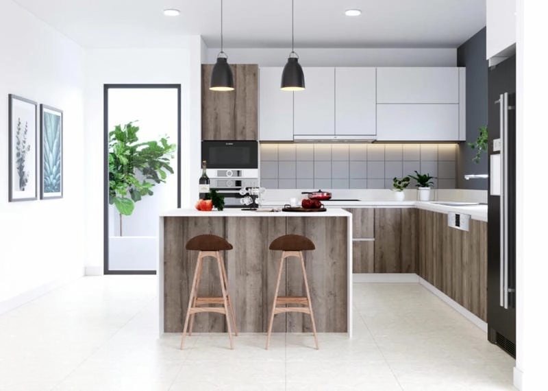 gọn gàng mẫu nhà bếp nhỏ đẹp đơn giản thiết kế thông minh