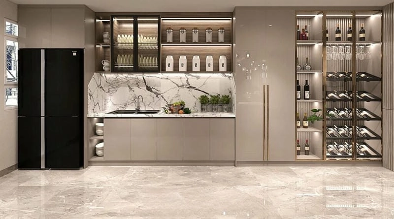 mẫu nhà bếp cấp 4 kiểu dáng đơn giản tiện lợi