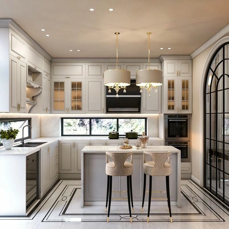 các mẫu thiết kế nhà bếp hiện đại phong cách sang trọng