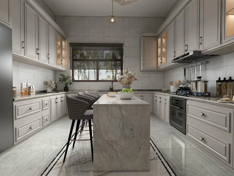 mẫu phòng nhà bếp đẹp bố trí khoa học đẹp mắt