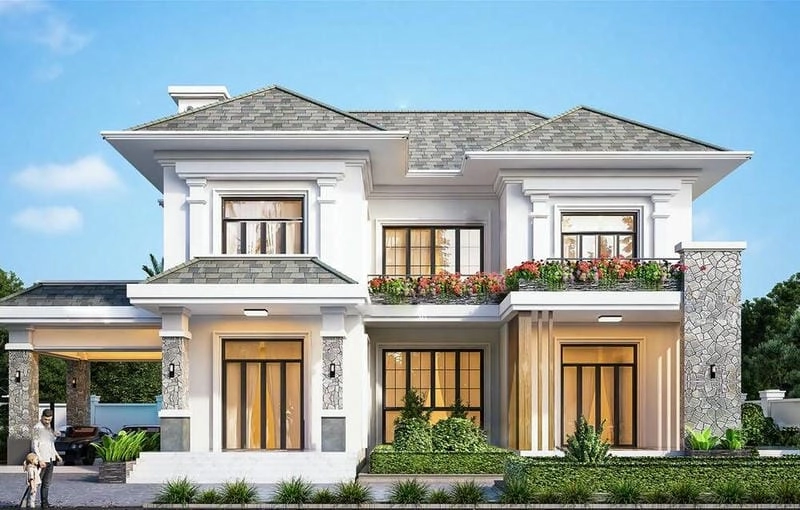 mẫu nhà hiện đại đơn giản nhẹ nhàng tiết kiệm vẫn sang