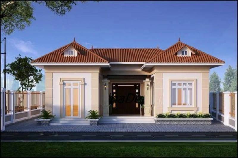 mẫu nhà chữ u cấp 4 hài hòa giữa cổ điển và tiện nghi